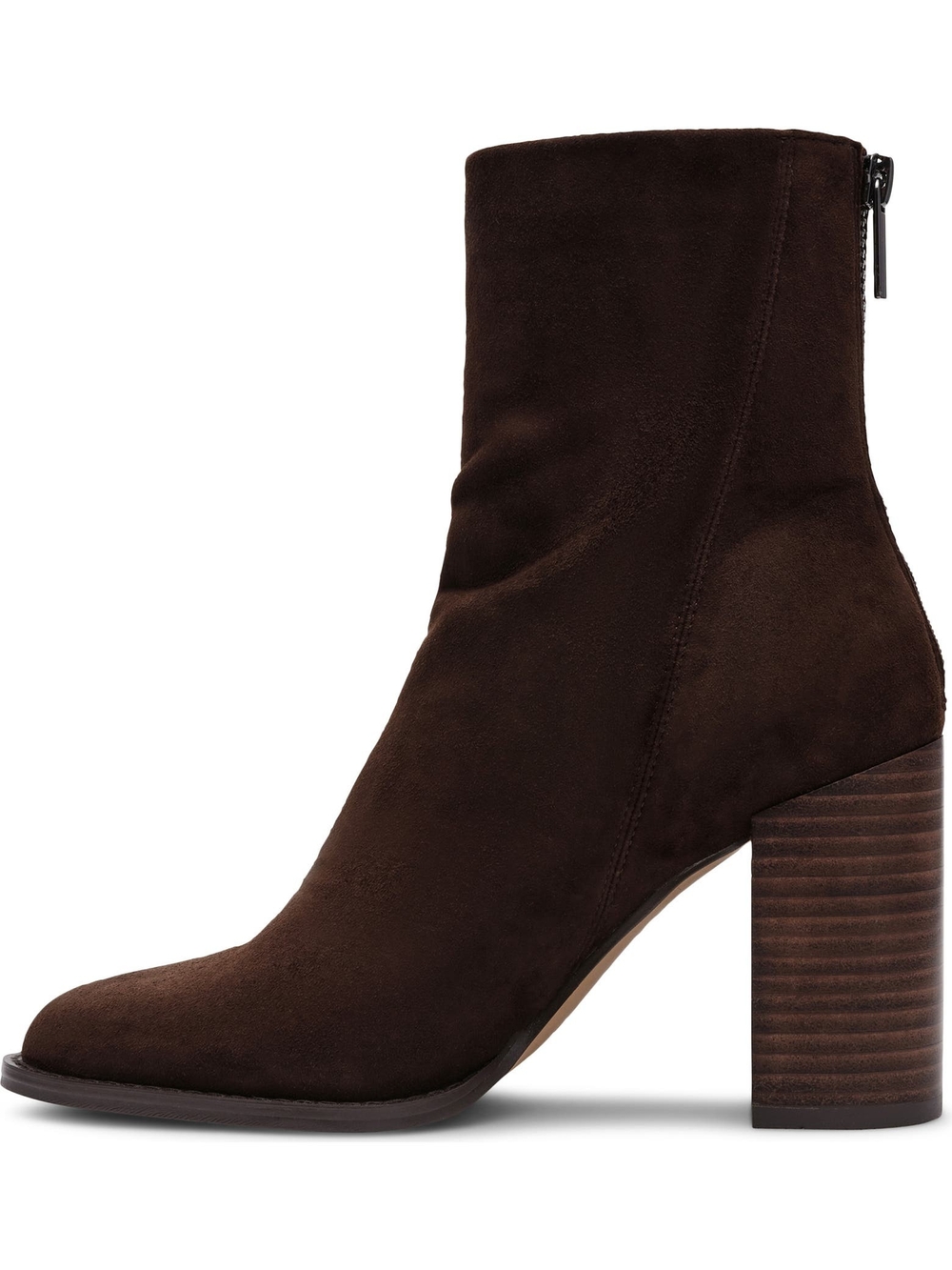 Steve Madden Dark Brown Suede Block Heel Ankle Boots - Picture 8 of 12